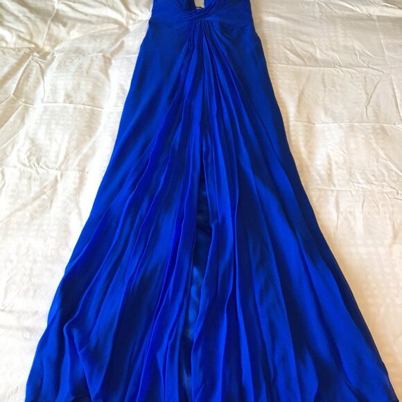 Backless halter neck silk gown,  US 8, fits like 4-6, NWOT - Picture 3 of 11